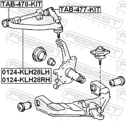 FEBEST Repair Kit, control arm (TAB-477-KIT)