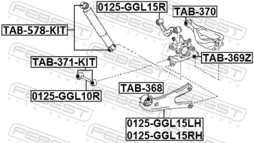 FEBEST Mounting Kit, shock absorber (TAB-578-KIT)