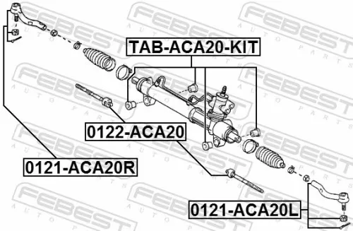 FEBEST Mounting, steering gear (TAB-ACA20-KIT)