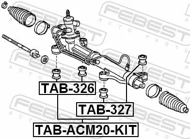 FEBEST Mounting, steering gear (TAB-ACM20-KIT)