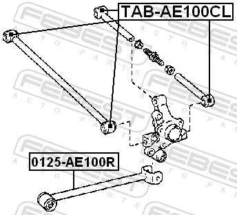 FEBEST Mounting, control/trailing arm (TAB-AE100CL)