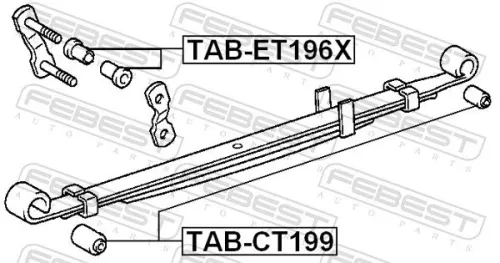 FEBEST Bushing, leaf spring (TAB-CT199)