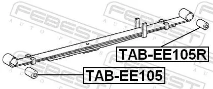 FEBEST Bushing, leaf spring (TAB-EE105)