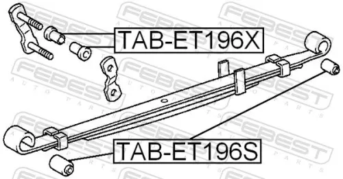 FEBEST Bushing, leaf spring (TAB-ET196S)