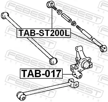 FEBEST Mounting, control/trailing arm (TAB-ST200L)