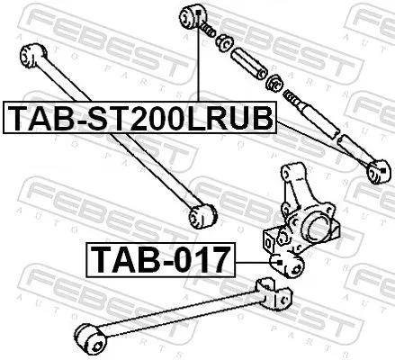 FEBEST Mounting, control/trailing arm (TAB-ST200LRUB)