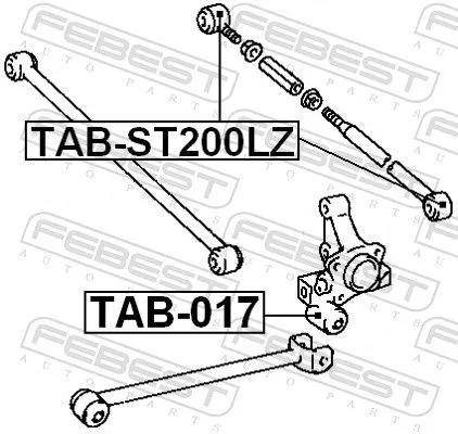 FEBEST Mounting, control/trailing arm (TAB-ST200LZ)