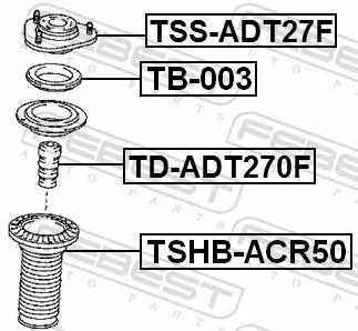 FEBEST Rolling Bearing, suspension strut support mount (TB-003)