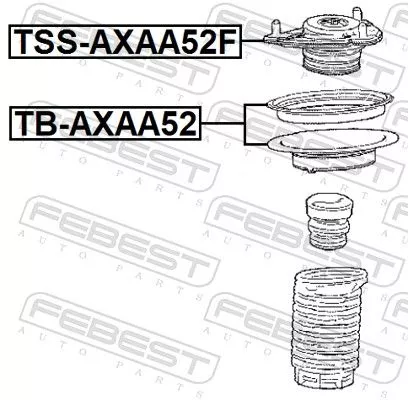 FEBEST Rolling Bearing, suspension strut support mount (TB-AXAA52)