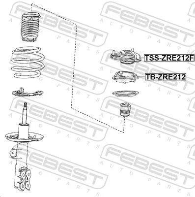 FEBEST Rolling Bearing, suspension strut support mount (TB-ZRE212)