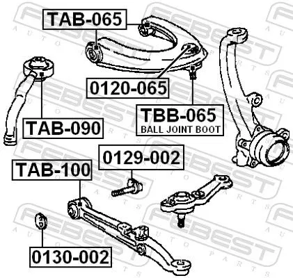 FEBEST Repair kit, supporting/ball joint (TBB-065)