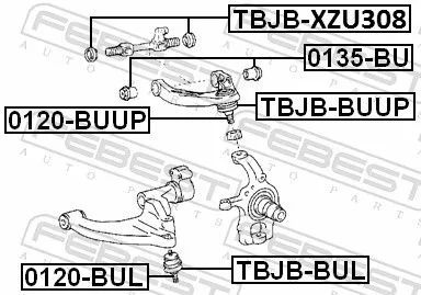 FEBEST Repair kit, supporting/ball joint (TBJB-BUUP)