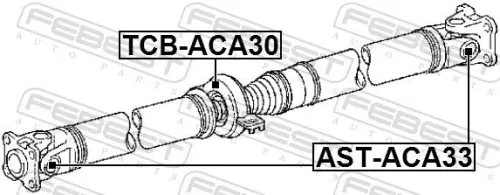 FEBEST Bearing, propshaft centre bearing (TCB-ACA30)