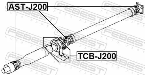 FEBEST Bearing, propshaft centre bearing (TCB-J200)