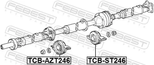 FEBEST Bearing, propshaft centre bearing (TCB-ST246)