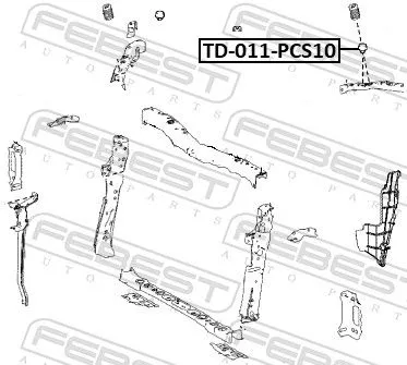 FEBEST Buffer, bonnet (TD-011-PCS10)