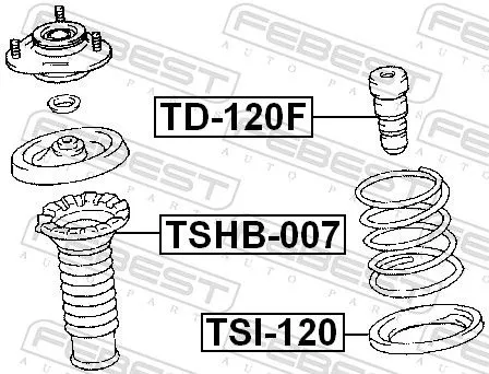FEBEST Rubber Buffer, suspension (TD-120F)