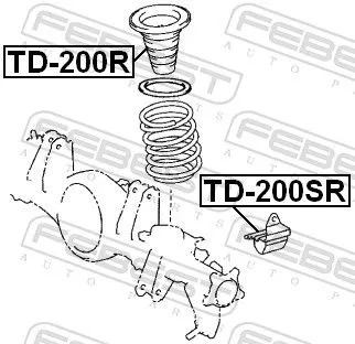 FEBEST Rubber Buffer, suspension (TD-200R)
