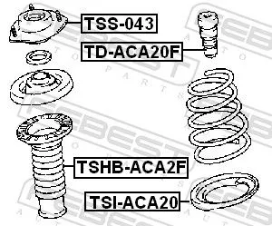 FEBEST Rubber Buffer, suspension (TD-ACA20F)