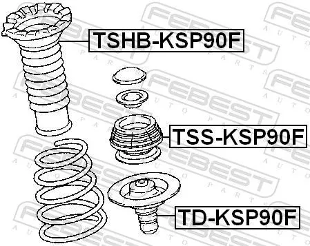 FEBEST Rubber Buffer, suspension (TD-KSP90F)