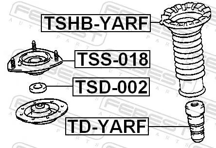 FEBEST Rubber Buffer, suspension (TD-YARF)