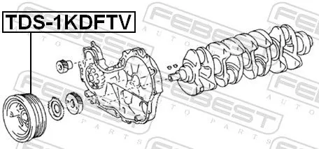 FEBEST Belt Pulley, crankshaft (TDS-1KDFTV)