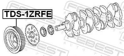 FEBEST Belt Pulley, crankshaft (TDS-1ZRFE)