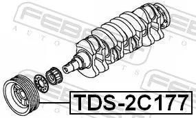 FEBEST Belt Pulley, crankshaft (TDS-2C177)