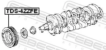 FEBEST Belt Pulley, crankshaft (TDS-4ZZFE)