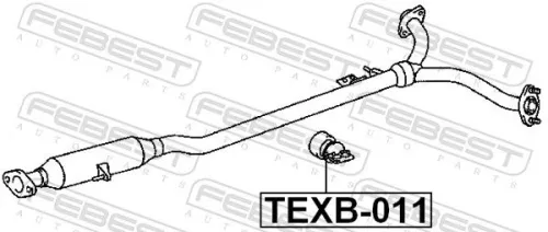 FEBEST Rubber Buffer, muffler (TEXB-011)