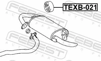 FEBEST Rubber Buffer, muffler (TEXB-021)