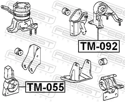 FEBEST Mounting, engine (TM-055)