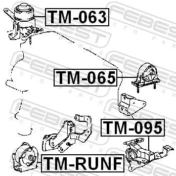 FEBEST Mounting, engine (TM-063)