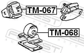 FEBEST Mounting, engine (TM-068)