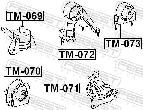 FEBEST Mounting, engine (TM-069)