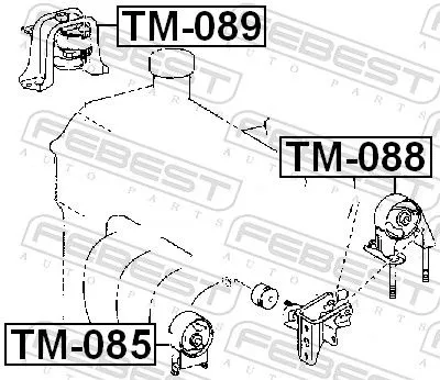 FEBEST Mounting, engine (TM-089)