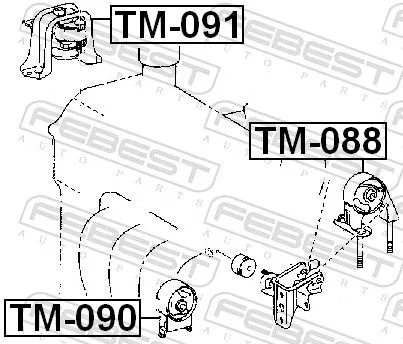 FEBEST Mounting, engine (TM-091)