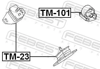 FEBEST Mounting, engine (TM-101)