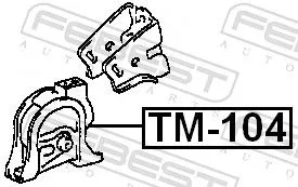 FEBEST Mounting, engine (TM-104)