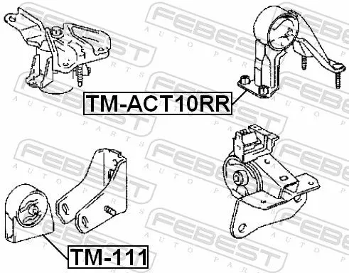 FEBEST Mounting, engine (TM-ACT10RR)