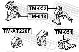 FEBEST Mounting, engine (TM-AT220F)