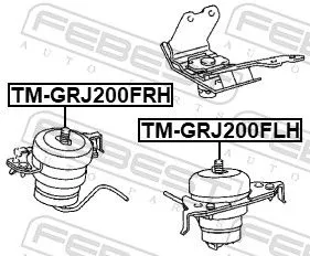 FEBEST Mounting, engine (TM-GRJ200FRH)