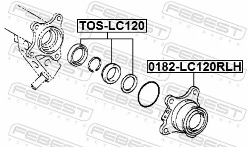 FEBEST Bearing, drive shaft (TOS-LC120)