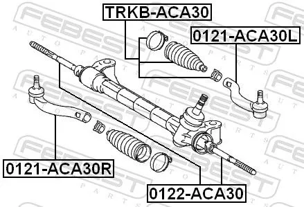 FEBEST Bellow, steering (TRKB-ACA30)