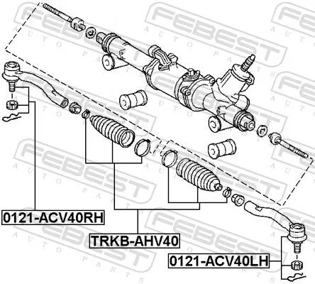 FEBEST Bellow, steering (TRKB-AHV40)