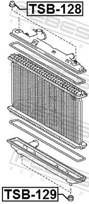 FEBEST Mounting, radiator (TSB-129)