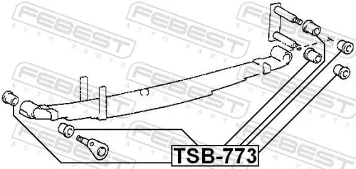 FEBEST Bushing, leaf spring (TSB-773)