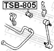 FEBEST Mounting, stabiliser bar (TSB-805)