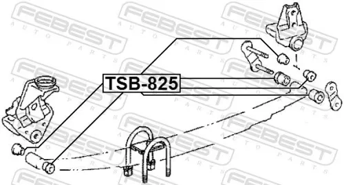 FEBEST Bushing, leaf spring (TSB-825)