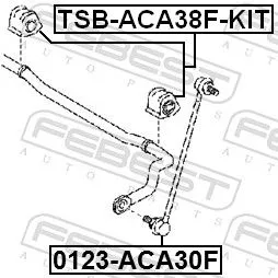 FEBEST Repair Kit, stabiliser bush (TSB-ACA38F-KIT)